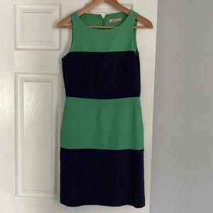 Banana Republic Green/Navy dress W/POCKETS